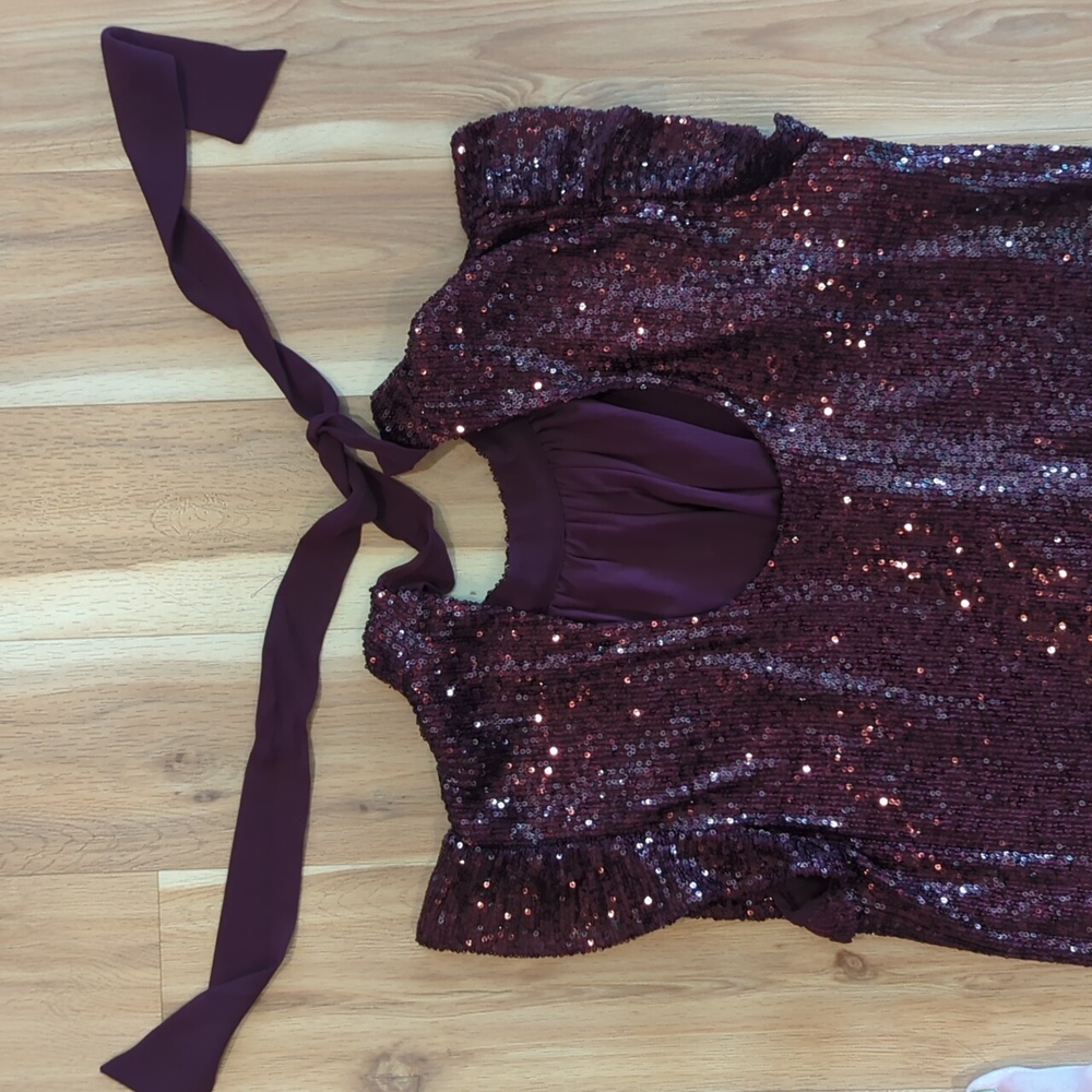 DR2 burgundy blouse Sz S - Picture 3 of 6